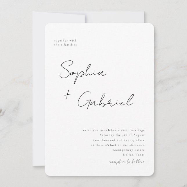 Invitation de script minimale (Devant)