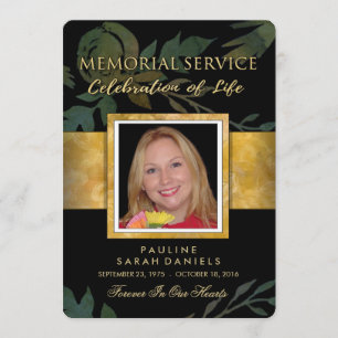 Invitation de service commémoratif de Black Gold F