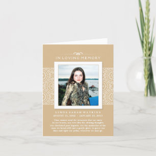 Invitation de service commémoratif Elegant Or & Bl