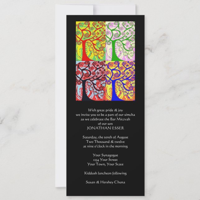 Invitation de service du matin (rectangle mince) (Devant)