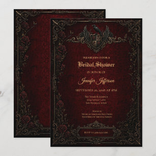 Invitation de shower de mariage gothique sombre