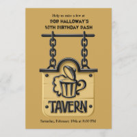 Invitation de signe de taverne