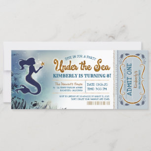 Invitation de sirènes sous la Parties scintillant