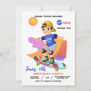 Invitation de skatepark Boy