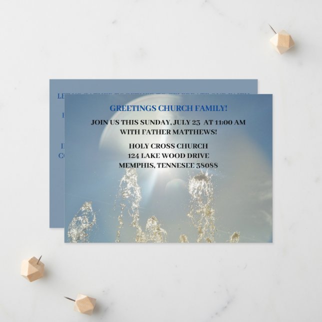 Invitation de Sky Newcoms à la Messe Paroissiale E (Devant/Arrière en situation)