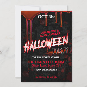 Invitation de Slasher Halloween