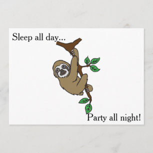 Invitation de Sloth Party