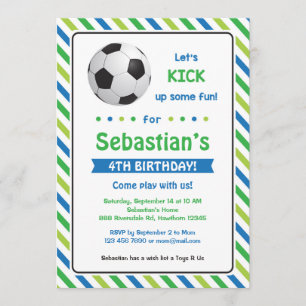 Invitation de soccer / Invitation d'anniversaire d