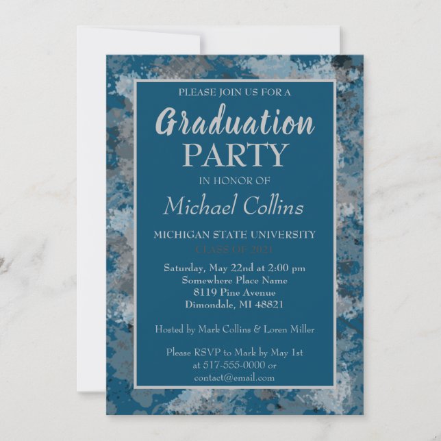 Invitation de soirée artistique et élégante (Devant)