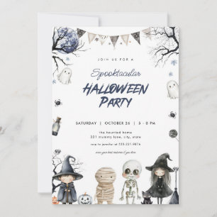 Invitation de soirée costumée d'Halloween Spooktac