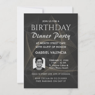 Invitation de soirée d'anniversaire géométrique