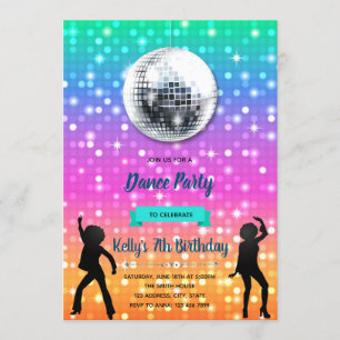 Invitation de soirée dansante de disco