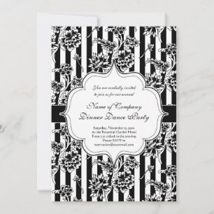 Invitation de soirée dansante élégante en tenue de