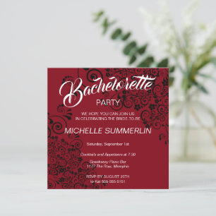 Invitation de soirée de bachelorette frontière élé