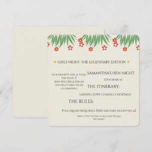 Invitation de soirée de célibataire tropicale – Fe