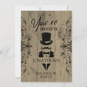 Invitation de soirée d'enterrement de vie de garço