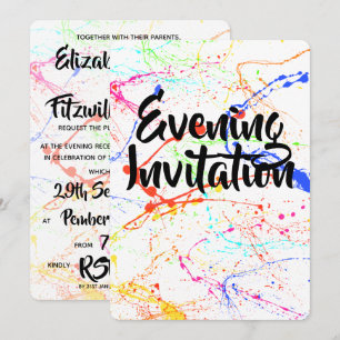 Invitation de soirée éclatée