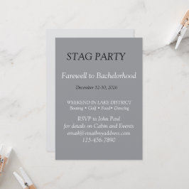 Invitation de soirée entre hommes audacieuse et st