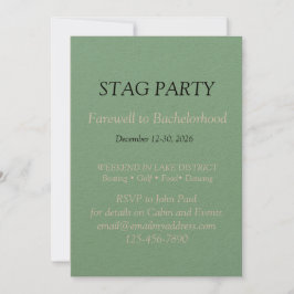 Invitation de soirée entre hommes audacieuse et st