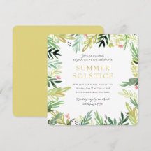 Invitation de solstice d'été de Watercolor Meadow