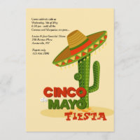 Invitation de sombrero de Cinco De Mayo