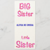 Invitation de sororité de petite soeur de grande