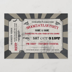 Invitation de Spooktacular de partie de billet de