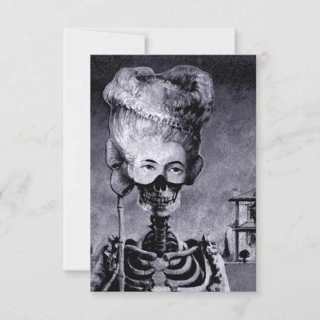 Invitation de squelette d'Halloween (Devant)