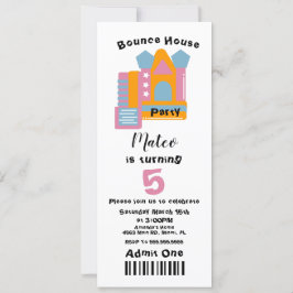 Invitation de style billet d'anniversaire de maiso