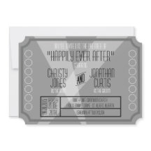 Invitation de style billet Old Hollywood