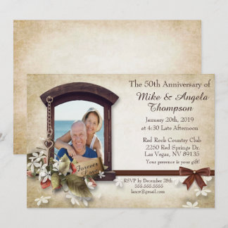 Invitation de style vintage pour le 50e anniversai