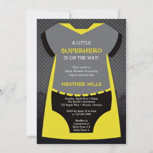 Invitation de Superhero Baby shower pour Reena