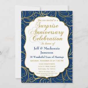 Invitation de surprise d'anniversaire de mariage t