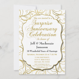 Invitation de surprise d'anniversaire de mariage T