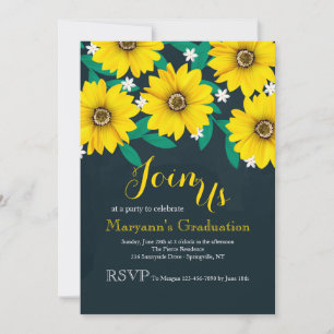 Invitation de Susan Daisies aux yeux noirs