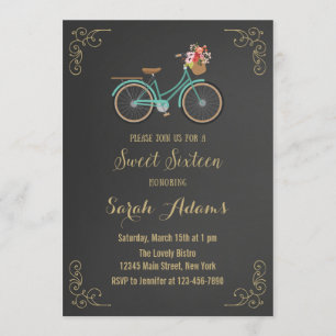 Invitation de sweet sixteen de tableau de