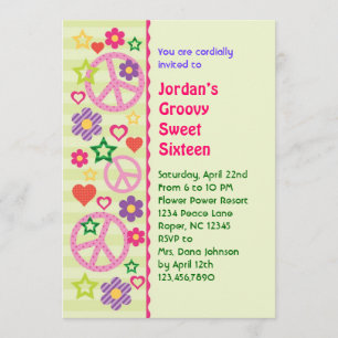 Invitation de Sweet sixteen Super rétroactif