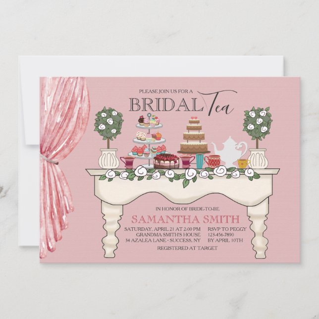 Invitation de table de dessert (Devant)