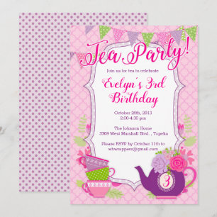 Invitation de Tea Party ou Invitation de Tea Party