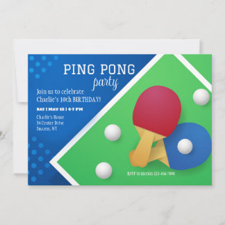 Invitation de Tennis de Table