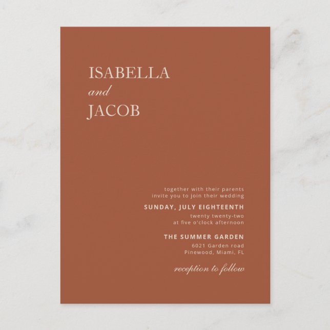 Invitation de Terracotta Boho (Devant)