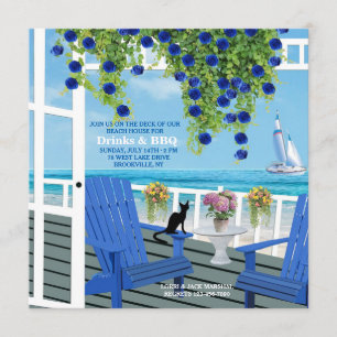 Invitation de terrasse de plage
