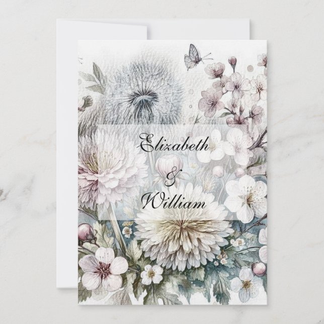 Invitation de texte calligraphie minimaliste (Devant)