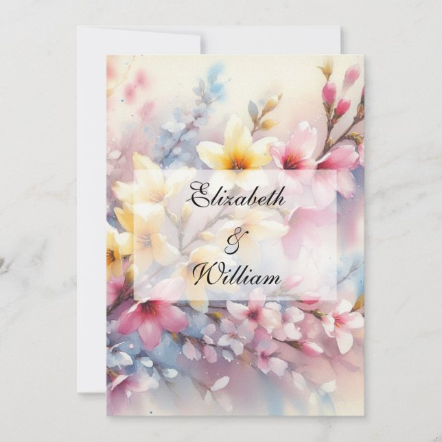 Invitation de texte calligraphie minimaliste (Devant)