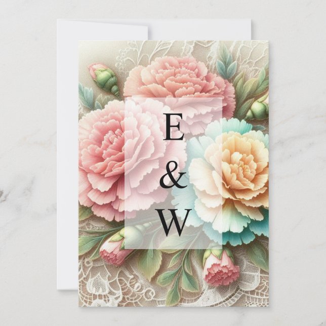 Invitation de texte calligraphie minimaliste (Devant)