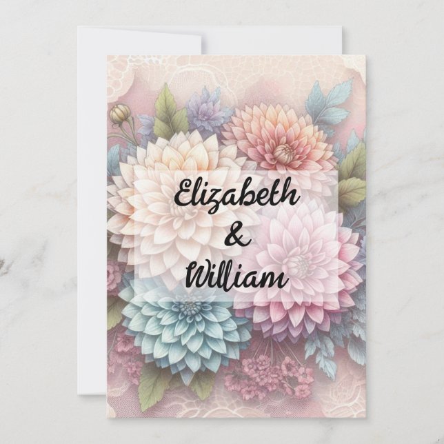 Invitation de texte calligraphie minimaliste (Devant)