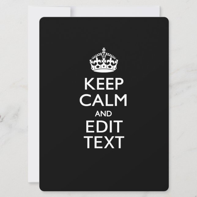 Invitation de texte personnalisé KEEP CALM ET Edit (Devant)