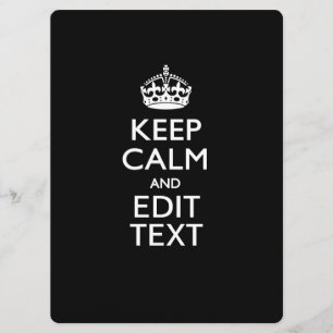 Invitation de texte personnalisé KEEP CALM ET Edit