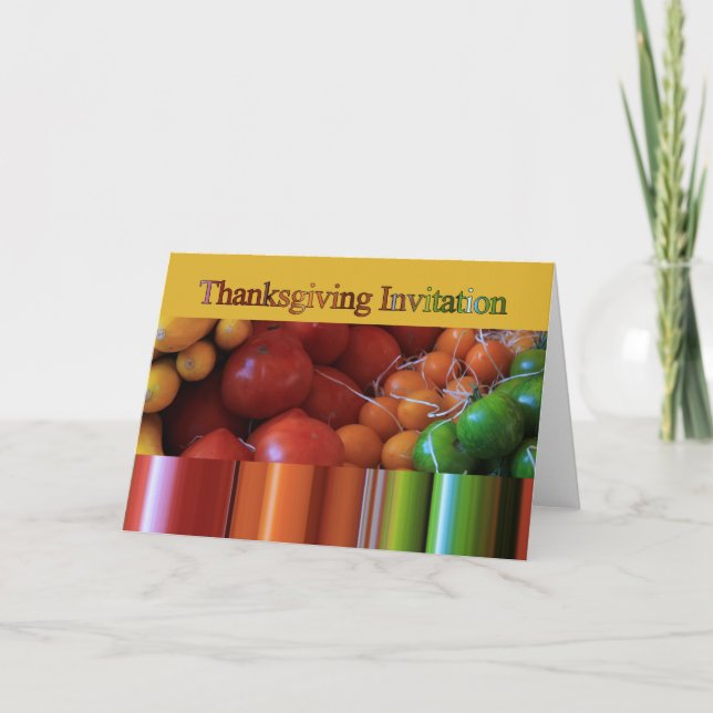 Invitation de Thanksgiving (Devant)