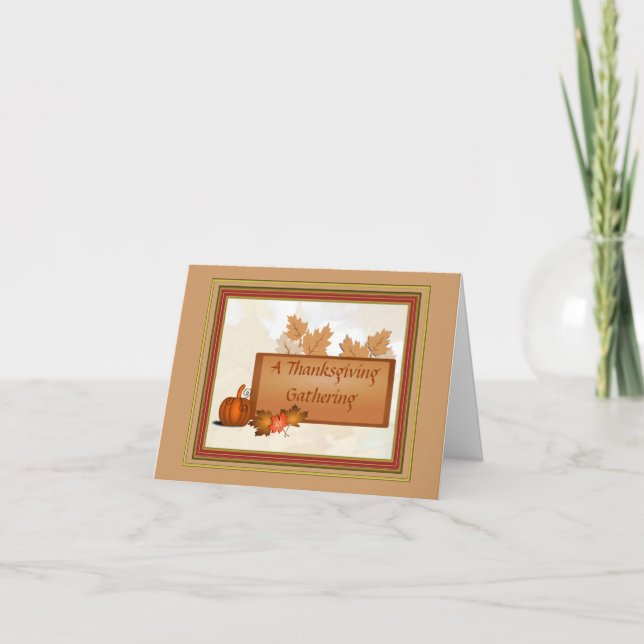 Invitation de Thanksgiving (Devant)